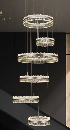 Crystal LED Ring Chandelier