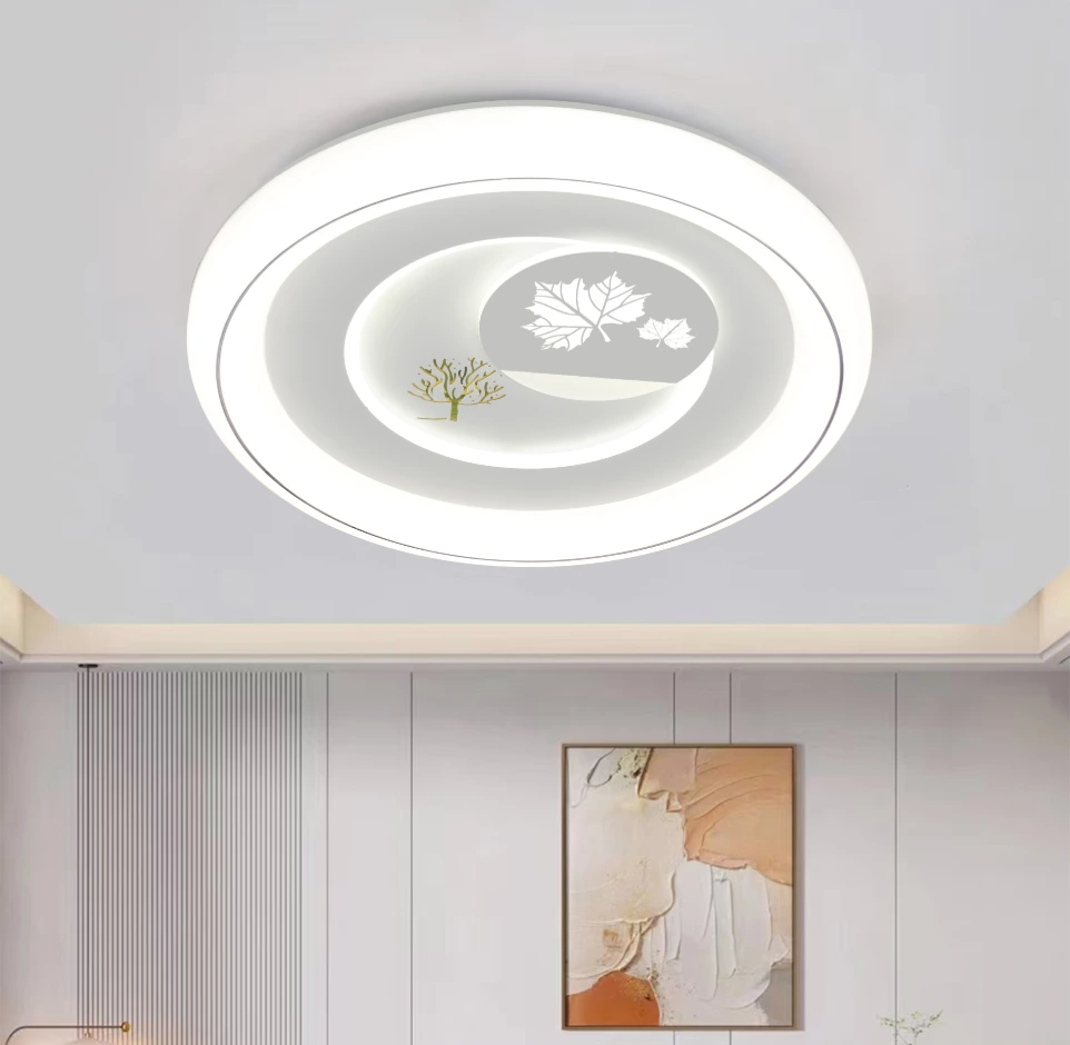 Modern LED Ceiling Light Fixture with a Leaf Motif