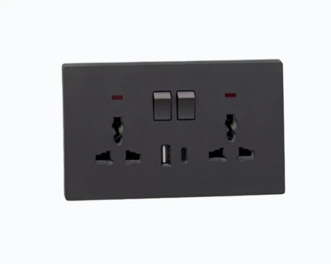 Double Socket With USB Port