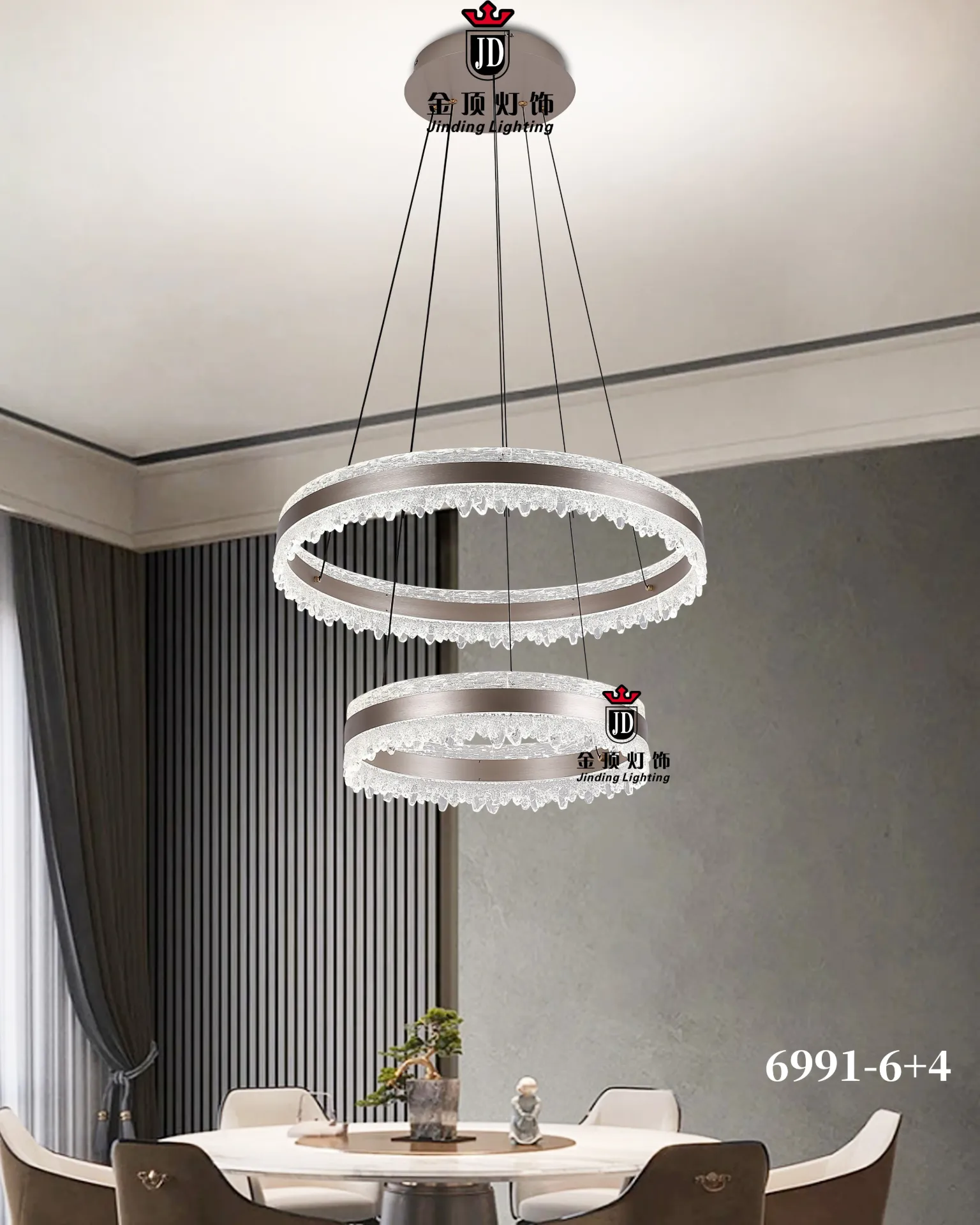 Generic 2-Ring LED Chandelier