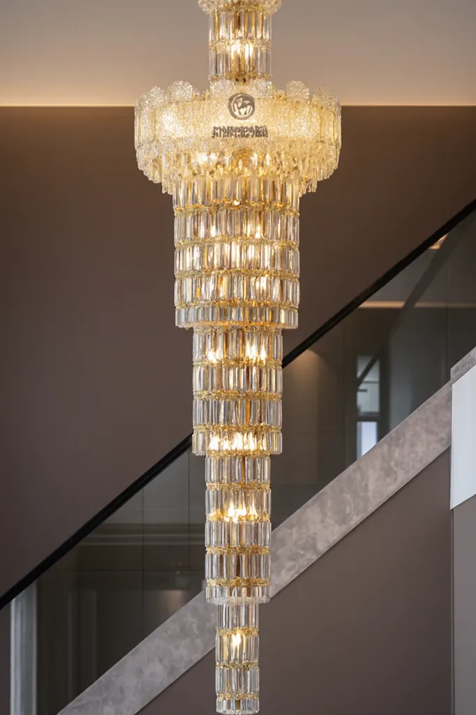 Modern Crystal Tiered Chandelier