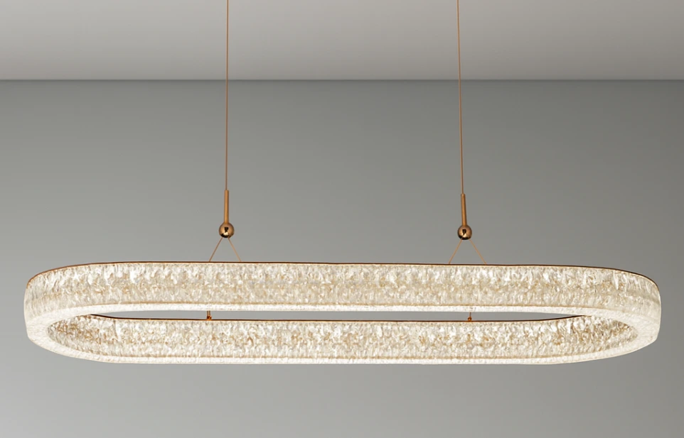 Oval Crystal LED Chandelier