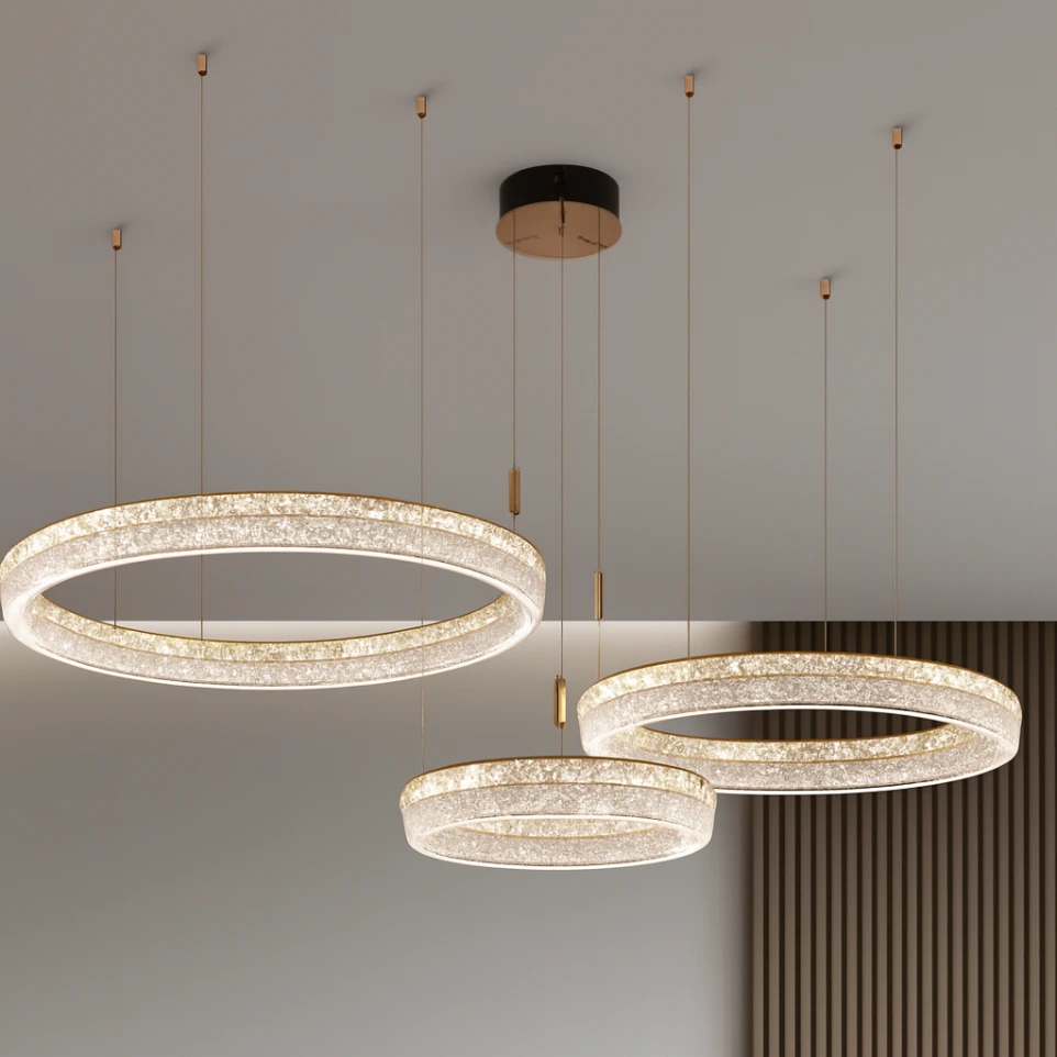 LED Crystal Ring Chandelier