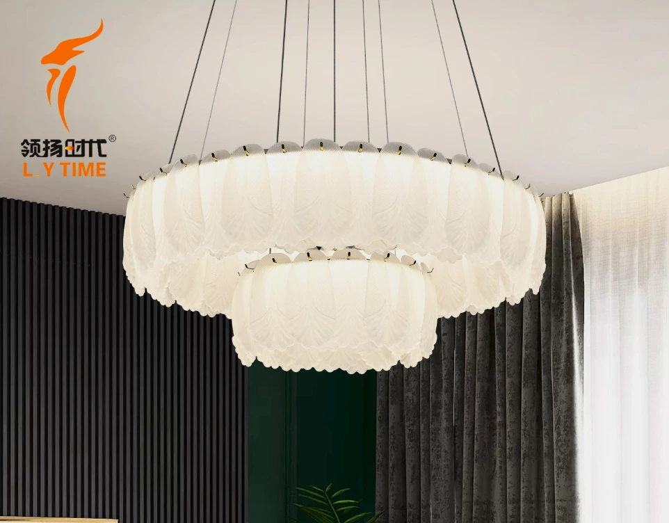 White Two-Tier Glass