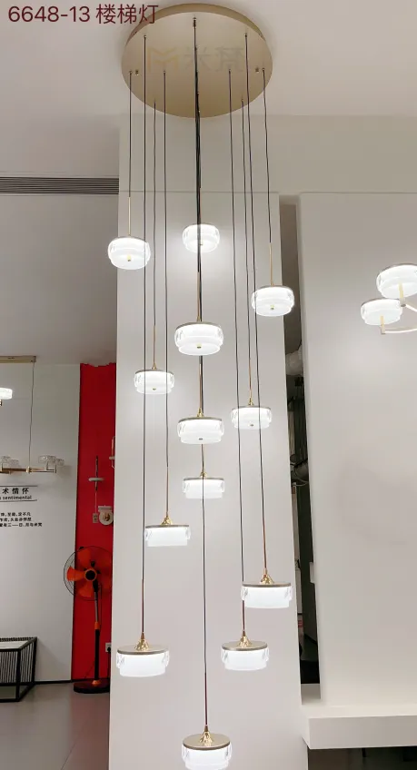 Modern Multi-light Pendant Chandelier With White Glass Shades