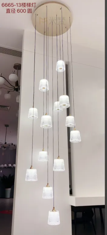 Modern Pendant Chandelier with White Glass Shades