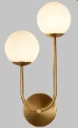 U-shaped Globe Wall Light in a Gold/Copper finish