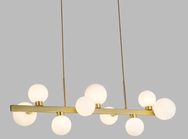 Modern Linear Glass Globe Pendant Light